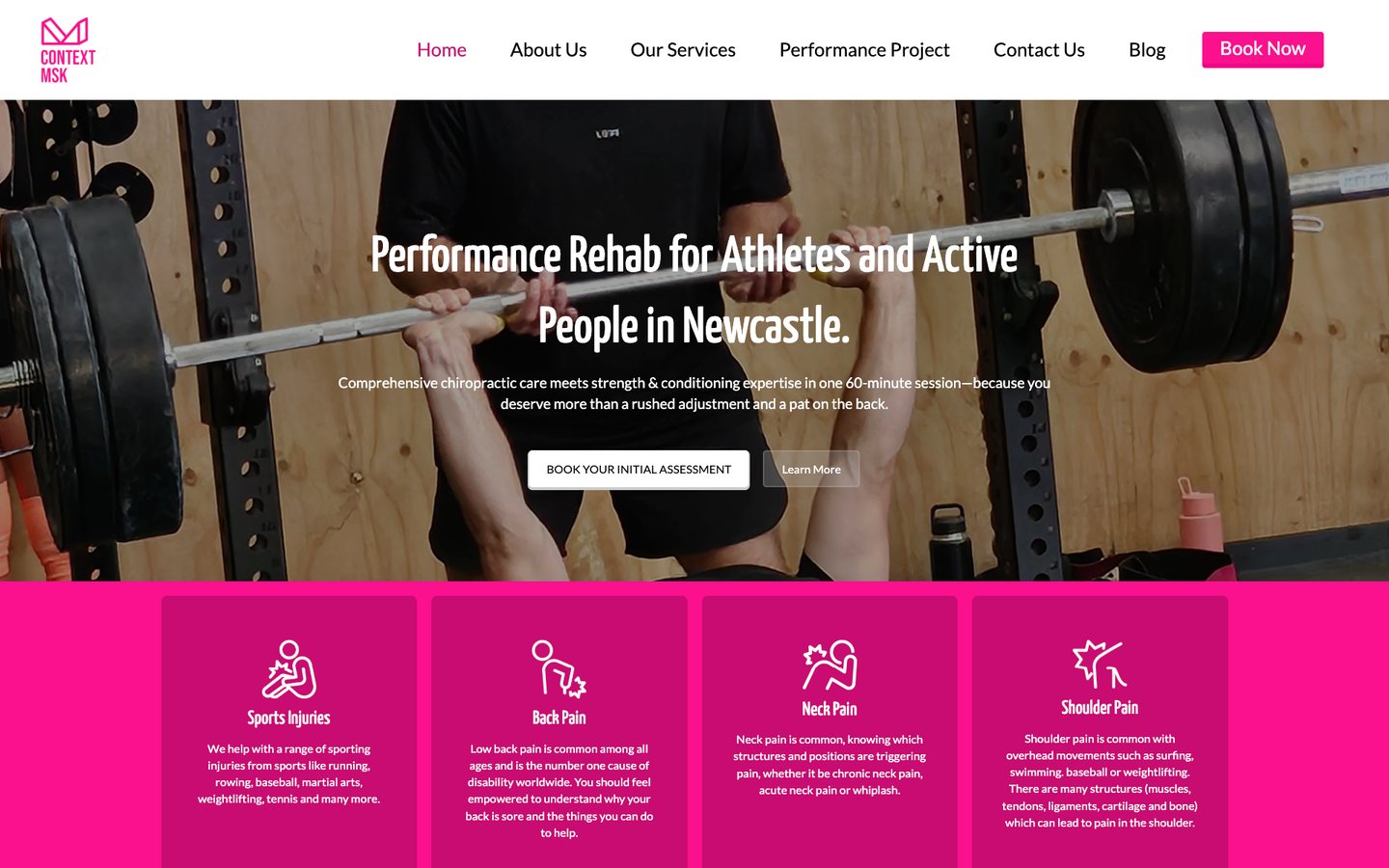 Context MSK website, after the rebuild