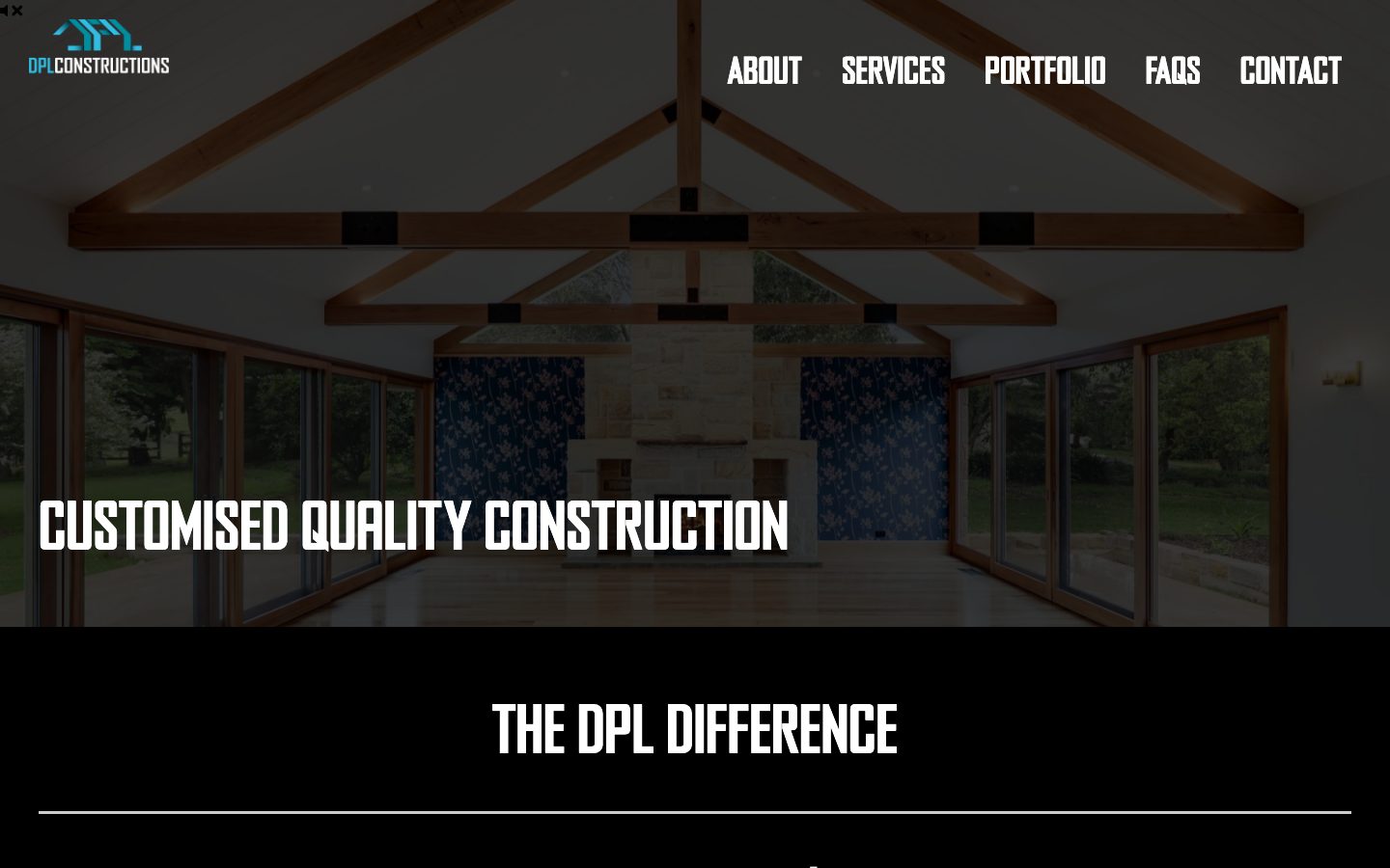 DPL Construction website, after the rebuild