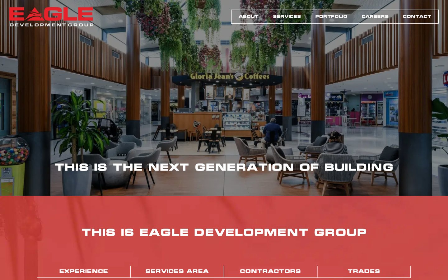 Eagle Development Group website, after the rebuild