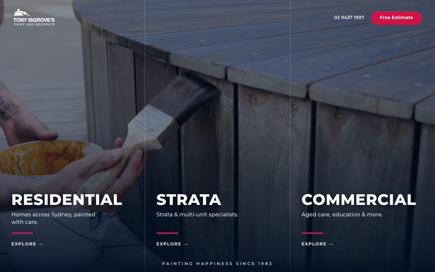 Paint and Decorate website, after the rebuild