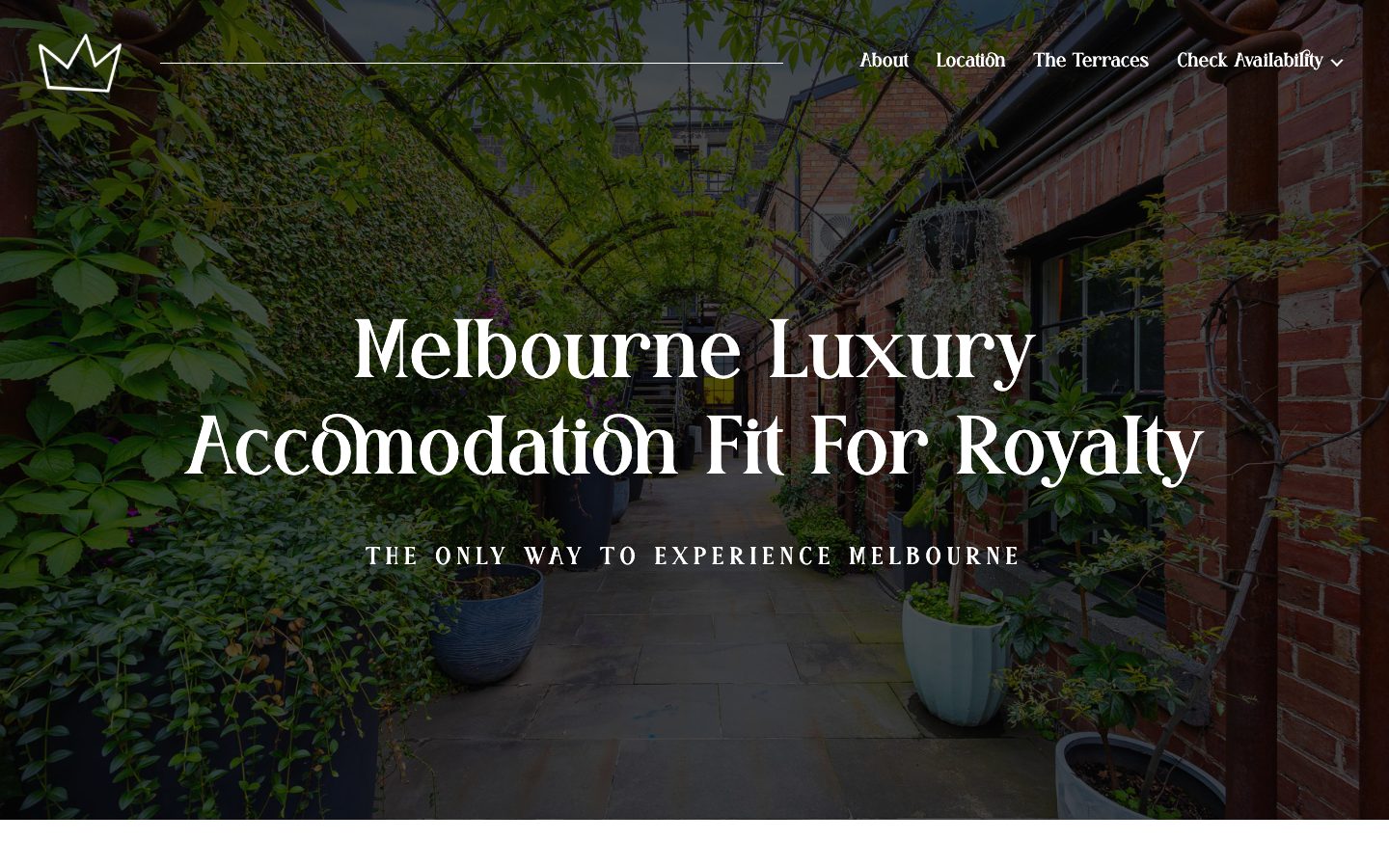 Royal Terrace website, after the rebuild