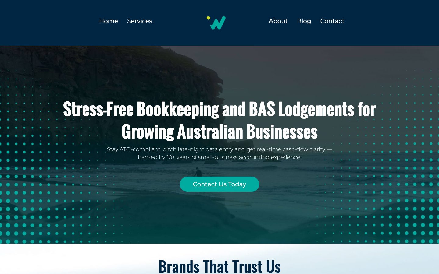 Williams Accounting Concepts website, after the rebuild